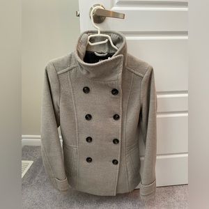 H&M Grey Wool Pea Coat Size 8